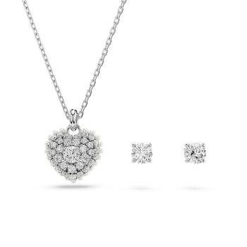 Swarovski Set de bijuterii strălucitoare Inimă cu pietre de zircon Hiperbolă 5684383