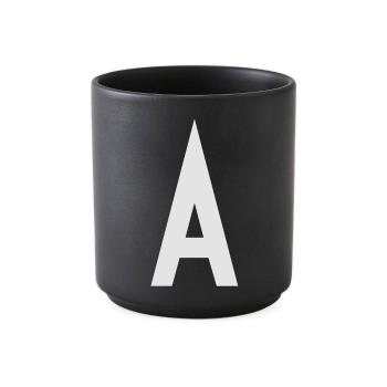 Cană din porțelan Design Letters Alphabet A, 250 ml, negru