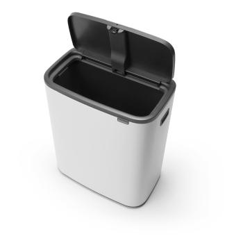 Coș de gunoi alb cu senzori de atingere din oțel 60 l Bo Touch Bin – Brabantia