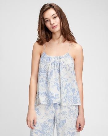 GAP Dreamwell Shirred Racerback Top pentru dormit Alb