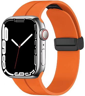 4wrist Curea din silicon cu închidere magnetică pentru Apple Watch 42/44/45/49 mm - Orange