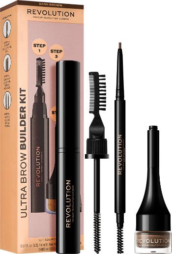 Revolution Set de îngrijire a sprâncenelor Ultra Brow Builder Kit Dark Brown