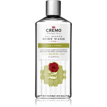 Cremo Sage and Citrus Body Wash Gel de dus pentru curatare pentru bărbați 475 ml