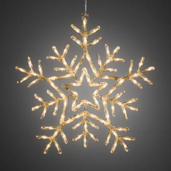 Decorațiune de Crăciun de exterior Fulg de zăpadă 90 LED, albă caldă, 58 x 58 cm