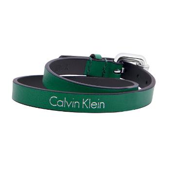 Calvin Klein Brățară dublă din piele verdeaventură KJ5NGB79010 38 cm - S