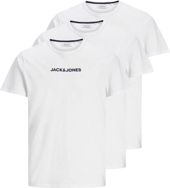 Jack&Jones 3 PACK- tricou pentru bărbați JACRAIN Regular Fit 12184812 Alb-3 S