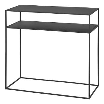 Masă consolă neagră din metal 35x85 cm Fera – Blomus