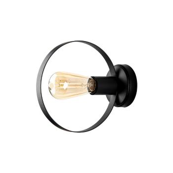 Aplică de perete Squid Lighting Circle, înălțime 20 cm, negru