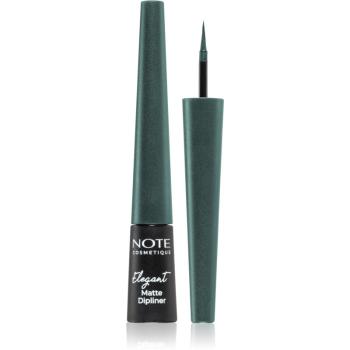 Note Cosmetique Elegant Matte Dipliner tuș lichid pentru ochi, cu efect mat 04 Ocean Green 2,5 ml