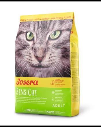JOSERA SensiCat hrana uscata pentru pisici sensibile, carne de pasare 10 kg + 2 plicuri hrana umeda GRATIS