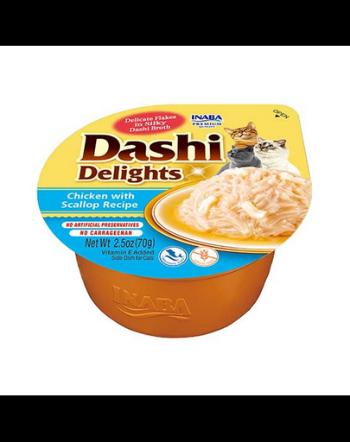 INABA Cat Dashi Delights hrana umeda pisica 70 g pui si scoici