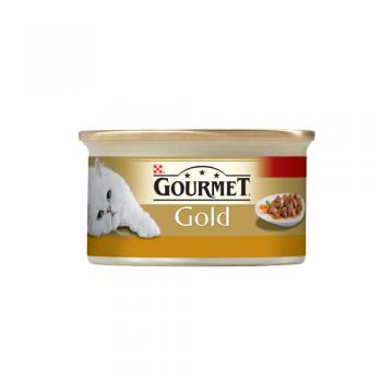 Gourmet Gold Cuburi Curcan si Rata in Sos 85 g