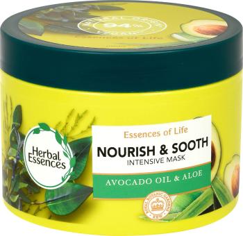 Herbal Essence Mască nutritivă și netezitoare pentru părul uscat Avocado Oil & Aloe (Intensive Mask) 450 ml