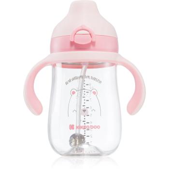 Kikkaboo Bear with Me ceasca cu pai 6 m+ Pink 300 ml