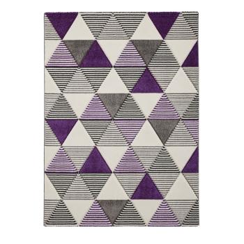 Covor Think Rugs Brooklyn Geo, 160 x 220 cm, violet-gri