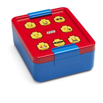 Cutie pentru gustare cu capac roşu LEGO® Iconic, albastru