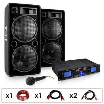 Electronic-Star SET PA DJ "DJ-26"- Amplificator PA Boxe Microfon 2000W