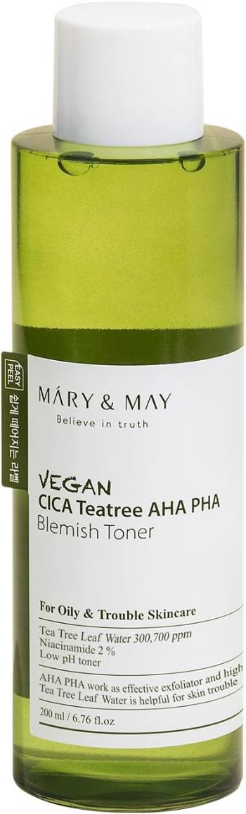 MARY & MAY Tonic pentru piele CICA TeaTree AHA PHA (Blemish Toner) 200 ml