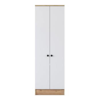 Șifonier alb/cu aspect de lemn de nuc 60x183 cm Theresa – Kalune Design