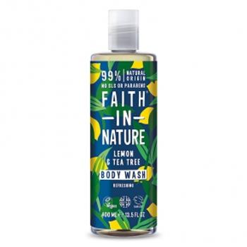 Faith in Nature Gel de duș natural revigorant Citron & tea tree (Body Wash) 400 ml