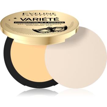 Eveline Cosmetics Variété pudra compacta minerala cu aplicator culoare 03 Light Vanilla 8 g