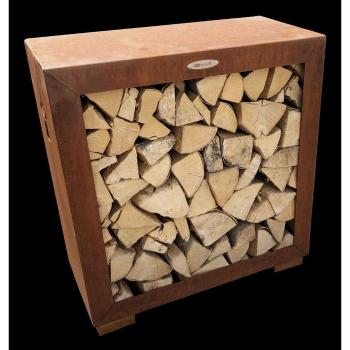 Cutie din oțel pentru depozitarea lemnelor Remundi, lățime 79 cm, maro