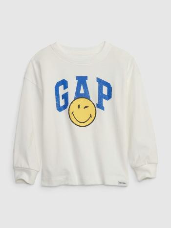 GAP Gap & Smiley® Tricou pentru copii Alb