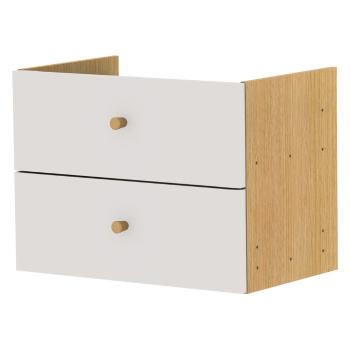 Modul cu sertare pentru sistem de rafturi modulare gri 43x33 cm Z Cube - Tenzo