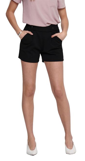 Jacqueline de Yong Pantaloni scurți pentru femei JDYGEGGO Regular Fit 15203098 Black BLACK BUTTON XL