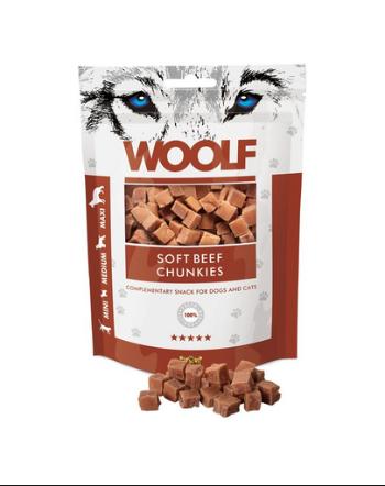 WOOLF Soft Beef Chunkies 100g bucatele de vita pentru pisici si caini