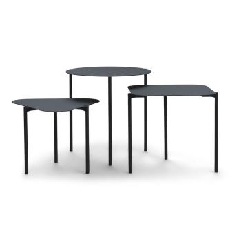 Măsuțe auxiliare 3 buc. rotunde din metal 46.5x46.5 cm Do-Re-Mi – Spinder Design