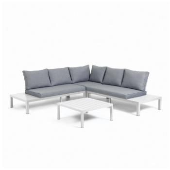 Set mobilier modular de grădină cu structură din aluminiu Kave Home Duka, gri