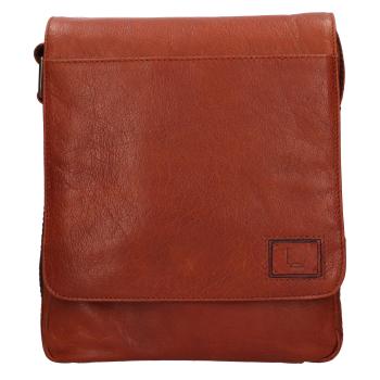 Lagen Geantă crossbody din piele pentru bărbați 290603 COGNAC