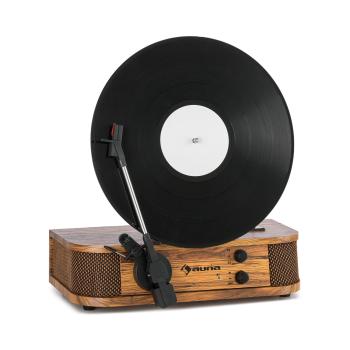 Auna Verticalo SE gramofon retro, USB, BT, linie de ieșire, lemn