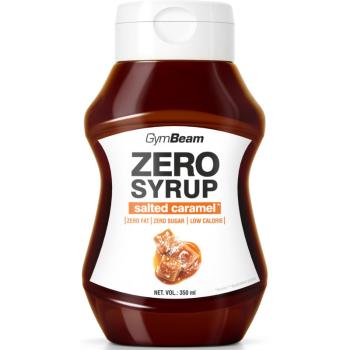 GymBeam Zero Syrup sirop pentru topping fără calorii aroma Salted Caramel 350 ml