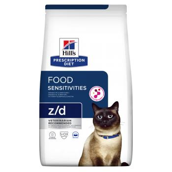 HILL'S Prescription Diet z/d Food Sensitivities, dietă veterinară pisici, hrană uscată, piele & blana, sistem digestiv, 3kg