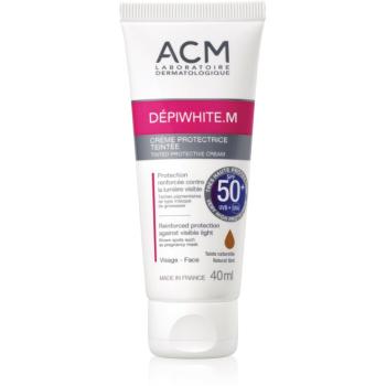 ACM Dépiwhite M crema protectoare cu efect de tonifiere SPF 50+ Natural Tint 40 ml
