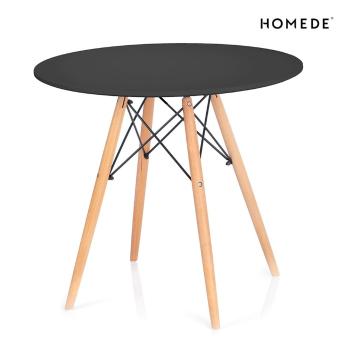 Masă de dining rotundă cu blat negru ø 80 cm Tebe – Homede