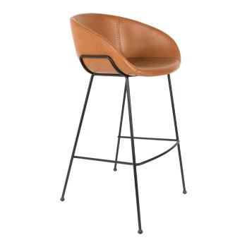 Set 2 scaune bar Zuiver Feston, înălțime scaun 76 cm, maro