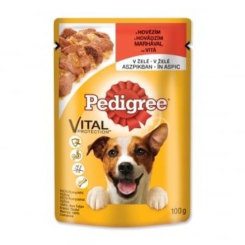 PEDIGREE Vital Protection Adult, Vită, plic hrană umedă câini, (în aspic), 100g