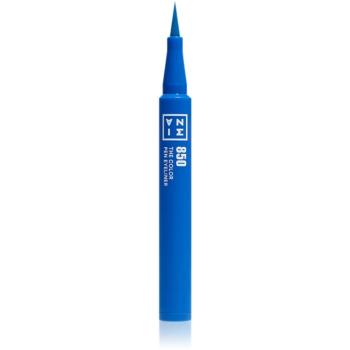 3INA The Color Pen Eyeliner Mini tuș de ochi tip cariocă culoare 850 - Blue 0,6 ml