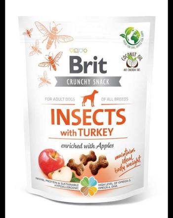 BRIT Care Dog Crunchy Crakcer Insect&amp;Turkey recompense crocante pentru caini, cu insecte si curcan 200 g