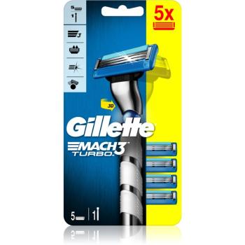 Gillette Mach3 Turbo aparat de ras + rezervă 5 bucati