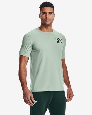 Under Armour Project Rock Wreckling Crew Tricou Verde