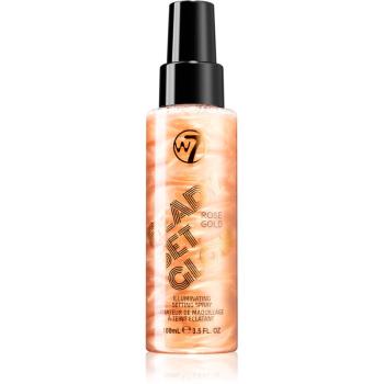 W7 Cosmetics Ready/Set/Glow spray pentru fixare și strălucire culoare Rose Gold 100 ml