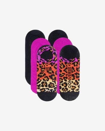 Converse Ombre Colorblock Archive Leopard MFC Ox Set de 3 perechi de șosete Multicolor