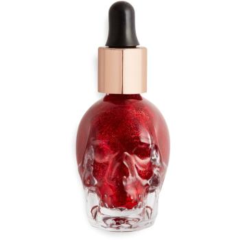 Makeup Revolution Skull iluminator lichid cu picurător culoare Blood Of My Enemies 13 ml