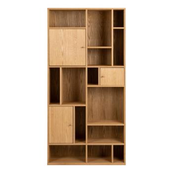 Bibliotecă în culoare naturală cu aspect de lemn de stejar 90x180 cm Rangoon – Actona