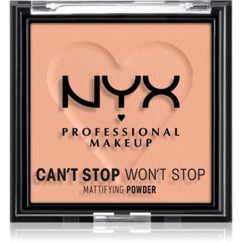 NYX Professional Makeup Can't Stop Won't Stop Mattifying Powder pudra matuire culoare 13 Bright Peach 6 g