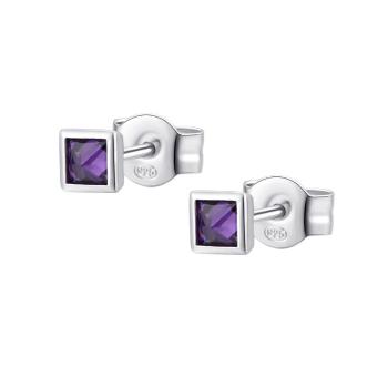 Rosato Cercei fini din argint cu pietre de zircon violet Cubica RZCU83